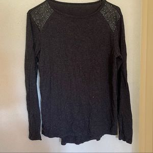 Dark Gary long sleeve blouse